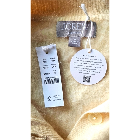 J.Crew Brushed Cashmere Short-Sleeve Sweater-Polo - Picture 8 of 9